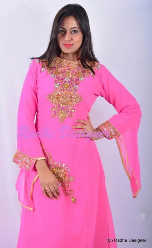 Picture of Radhe Designer Blue Georgette Kaftan Dress for Women - Y168
