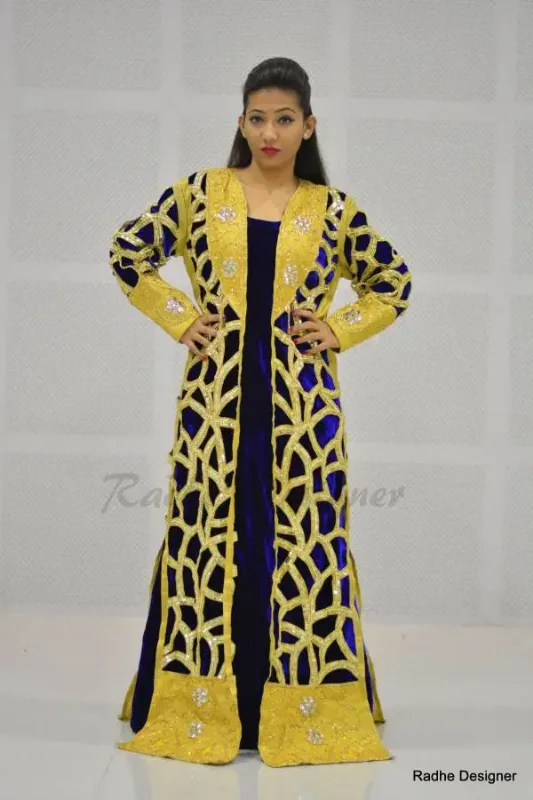 Picture of Radhe Designer Multicolor Georgette Kaftan Dress for Women - Y570