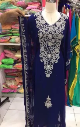 Picture of dubai kaftan abaya jalabiya jilbab wedding gown party ,