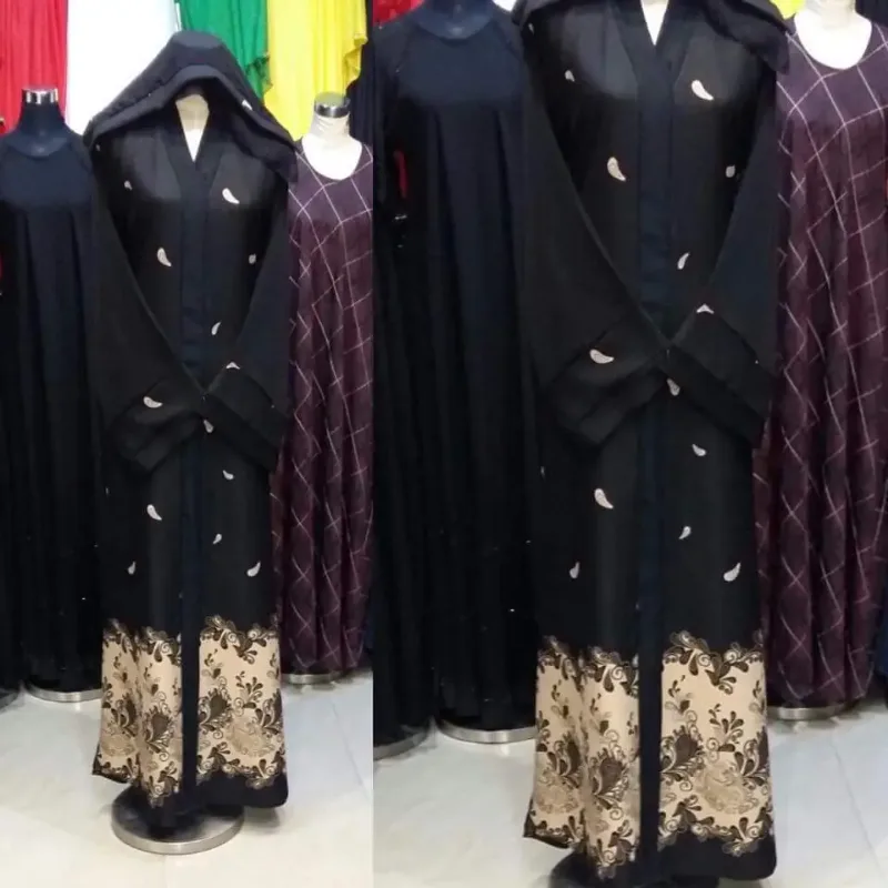 Picture of Radhe Designer Black Georgette Kaftan Dress for Women - F2186