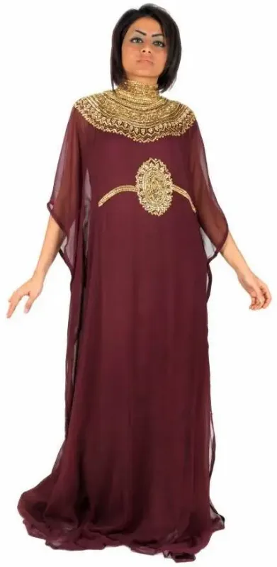 Picture of Radhe Designer Yellow Georgette Kaftan Dress for Women - F10573