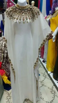 Picture of dubai kaftan for arabian ladies with simple hand made ,