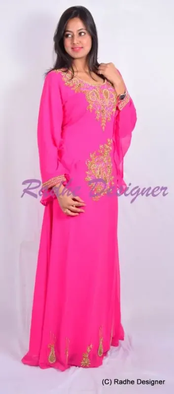 Picture of Radhe Designer Multicolor Georgette Kaftan Dress for Women - Y30