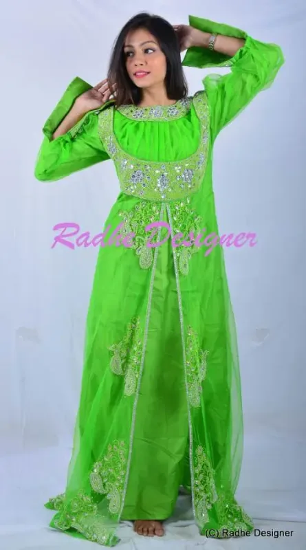 Picture of Radhe Designer Purple Georgette Kaftan Dress for Women - Y211
