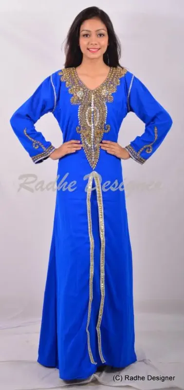 Picture of Radhe Designer Multicolor Georgette Kaftan Dress for Women - Y708