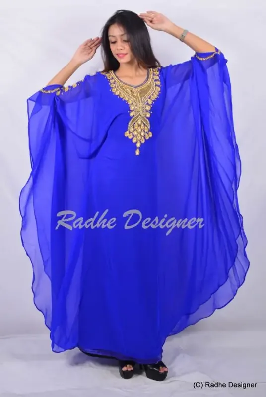 Picture of Radhe Designer Multicolor Georgette Kaftan Dress for Women - Y659