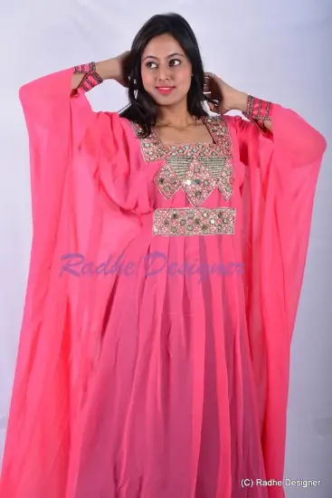 Picture of Dubai Morocca Elegant Kaftan Maghrib Full Sleeve Dress 