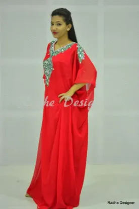 Picture of dubai moroccan abaya jalabiya kaftan wedding gown fan ,