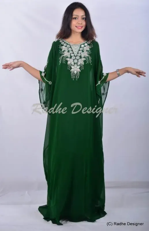 Picture of Radhe Designer Multicolor Georgette Kaftan Dress for Women - Y810