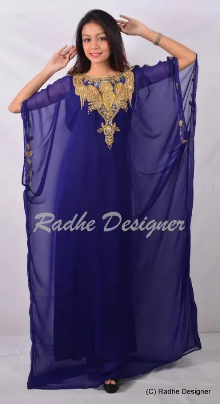 Picture of Radhe Designer Pink Cotton Kaftan Dress for Women - Y837
