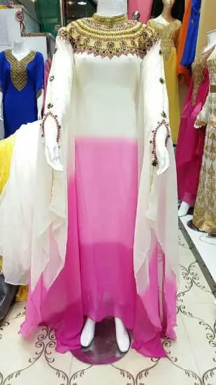 Picture of dubai party wear wedding gown with beautiful hand made,