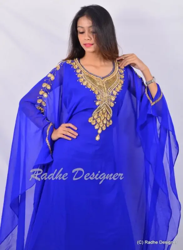 Picture of Radhe Designer Multicolor Georgette Kaftan Dress for Women - Y660