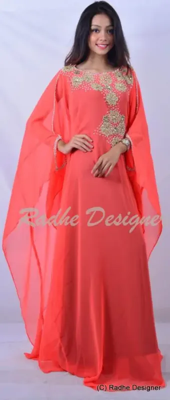 Picture of Radhe Designer Blue Georgette Kaftan Dress for Women - Y848