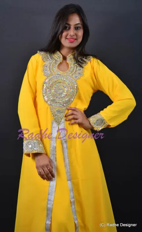 Picture of Radhe Designer Purple Georgette Kaftan Dress for Women - Y7