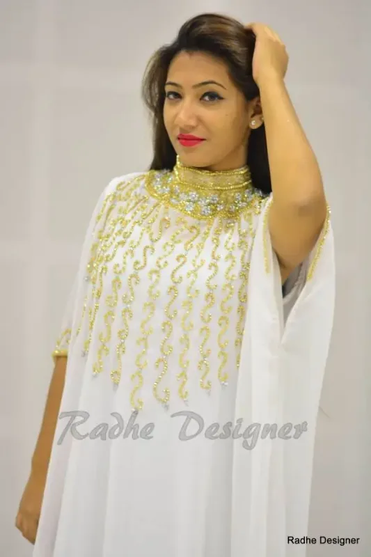 Picture of Radhe Designer Multicolor Georgette Kaftan Dress for Women - Y384