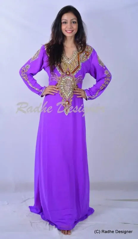 Picture of Radhe Designer Multicolor Georgette Kaftan Dress for Women - Y941