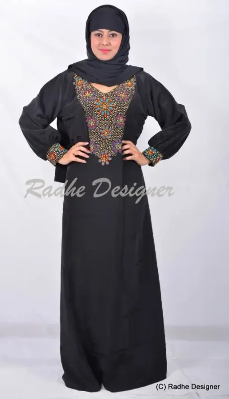 Picture of Radhe Designer Multicolor Georgette Kaftan Dress for Women - Y641