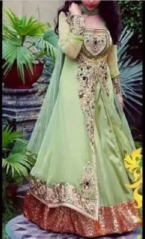 Picture of Radhe Designer Yellow Georgette Kaftan Dress for Women - F6173