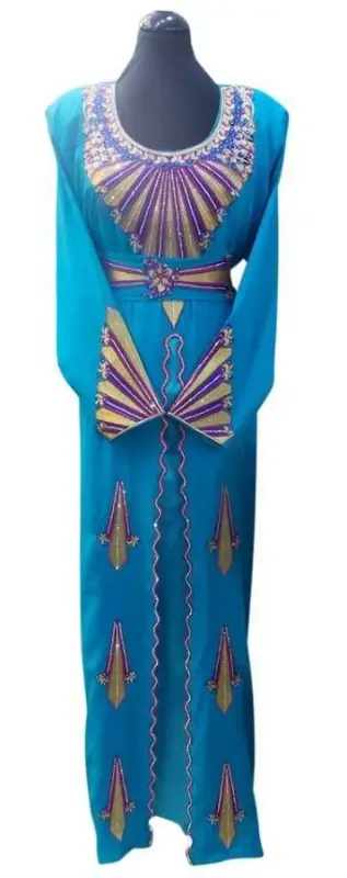 Picture of Radhe Designer Multicolor Georgette Kaftan Dress for Women - F7778