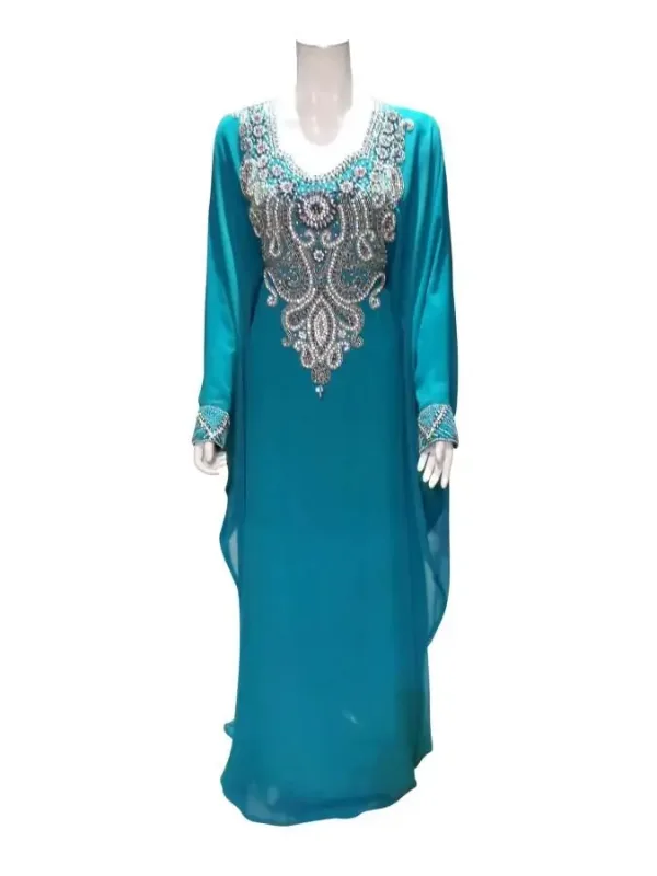 Picture of Radhe Designer Yellow Georgette Kaftan Dress for Women - F3791