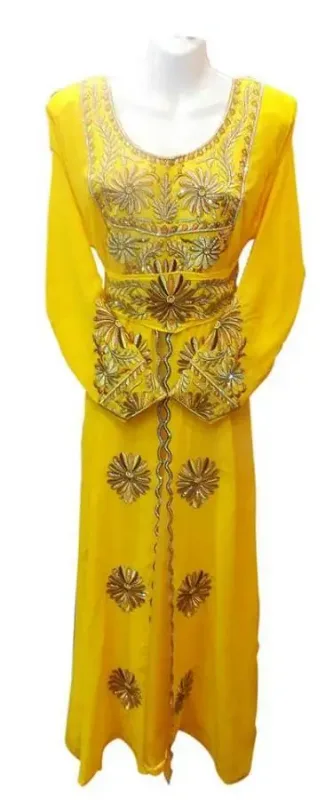 Picture of Radhe Designer Black Georgette Kaftan Dress for Women - F7775