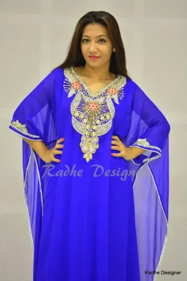 Picture of elegant arabic caftan party wear long sleeve floor touc