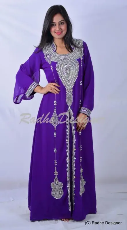 Picture of Radhe Designer Multicolor Georgette Kaftan Dress for Women - Y946