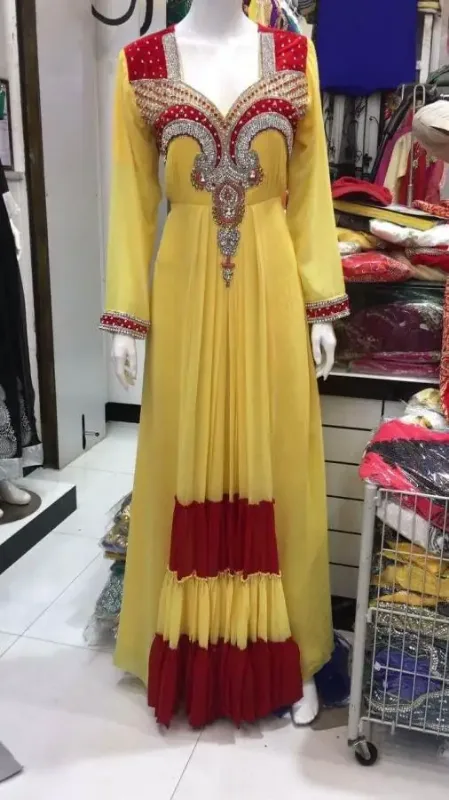 Picture of Radhe Designer Multicolor Georgette Kaftan Dress for Women - F1825