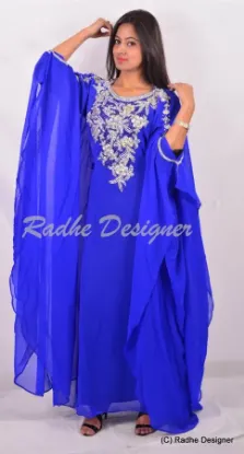 Picture of elegant dubai moroccan modern hand embroidery dress ,ab