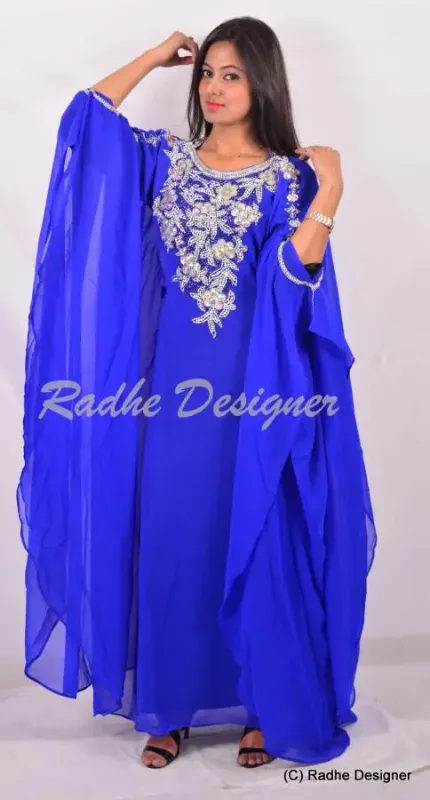 Picture of Radhe Designer Multicolor Georgette Kaftan Dress for Women - Y690