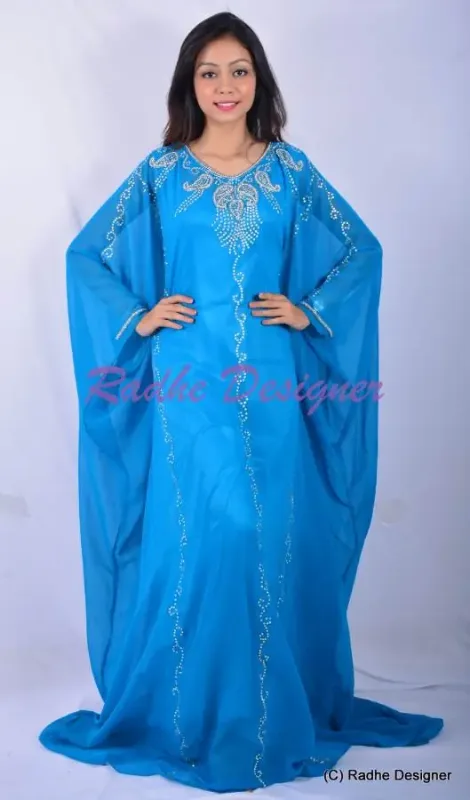 Picture of Radhe Designer Purple Georgette Kaftan Dress for Women - Y840