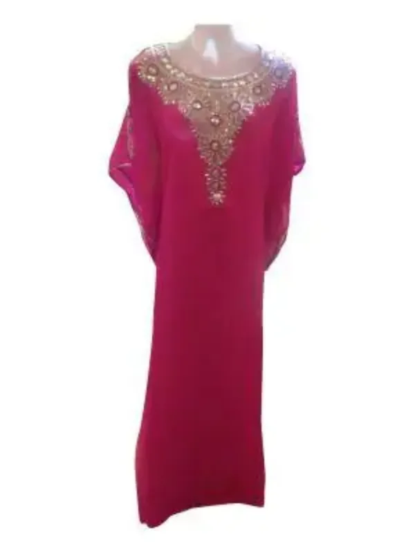Picture of Radhe Designer White Georgette Kaftan Dress for Women - F10020