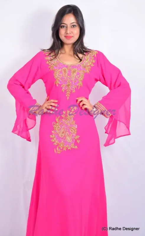Picture of Radhe Designer Multicolor Georgette Kaftan Dress for Women - Y31