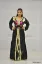 Picture of Black Georgette Kaftan Dress for Women - Bordered Festival Ready Style