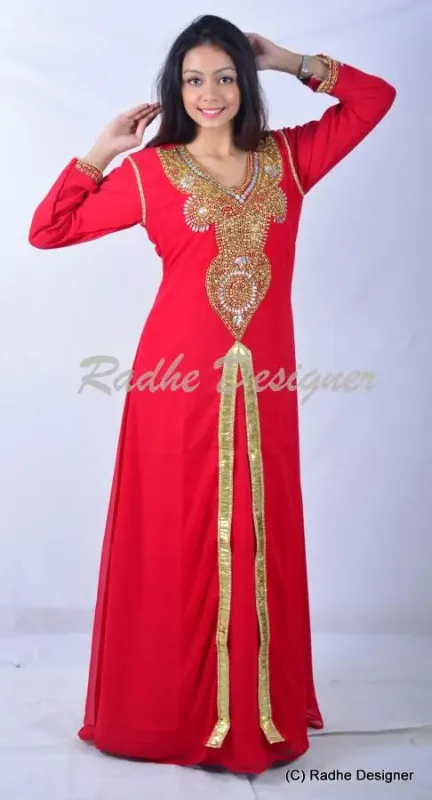 Picture of Radhe Designer Pink Cotton Kaftan Dress for Women - Y1024