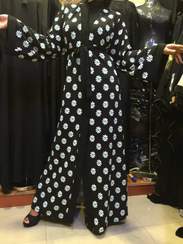 Picture of Radhe Designer Black Georgette Kaftan Dress for Women - F7777