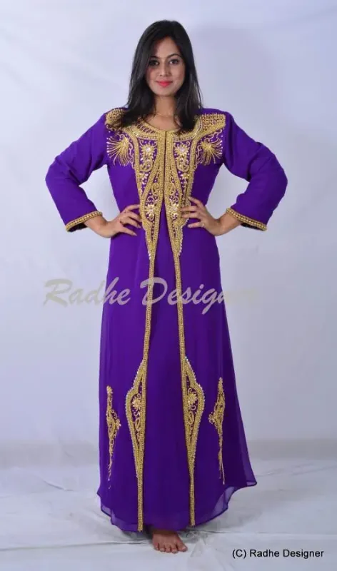 Picture of Radhe Designer Multicolor Georgette Kaftan Dress for Women - Y965