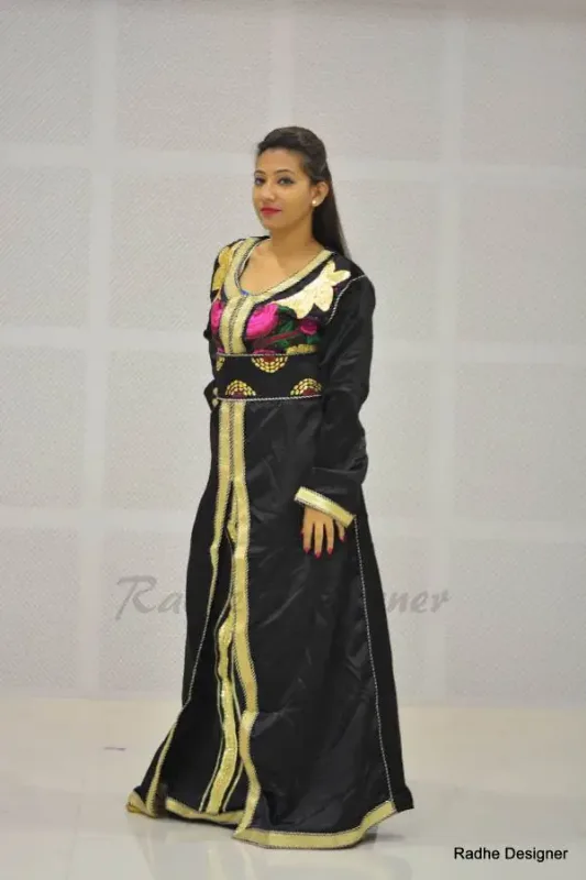 Picture of Radhe Designer Multicolor Georgette Kaftan Dress for Women - Y571
