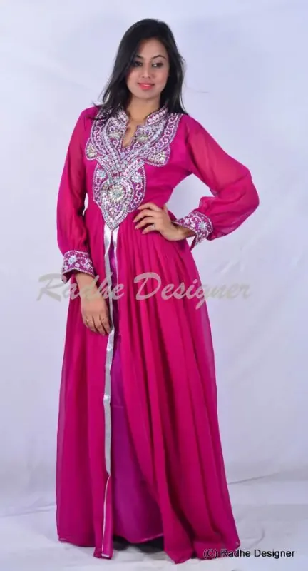 Picture of Radhe Designer Multicolor Georgette Kaftan Dress for Women - Y1102