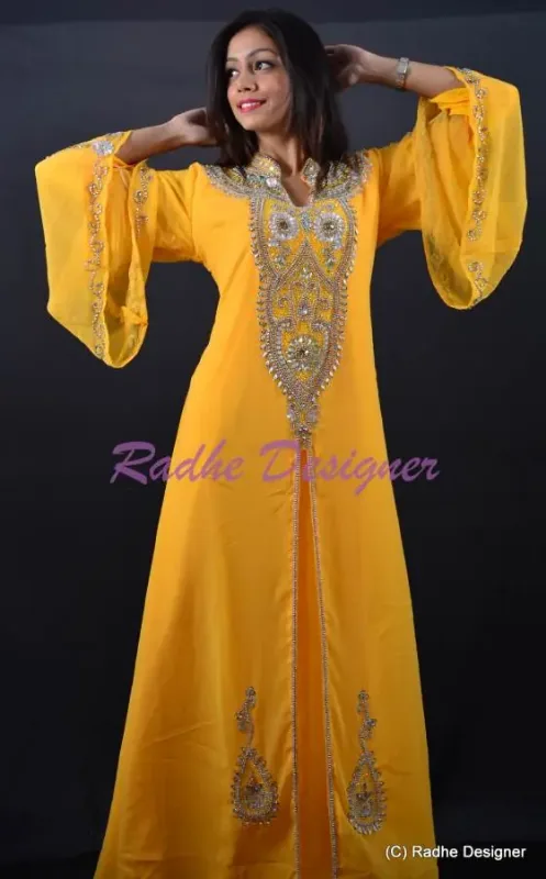 Picture of Radhe Designer Multicolor Georgette Kaftan Dress for Women - Y1220