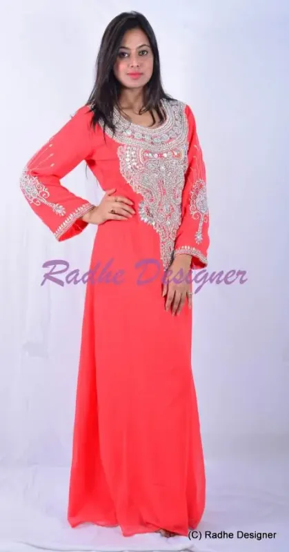 Picture of Radhe Designer Blue Georgette Kaftan Dress for Women - Y134