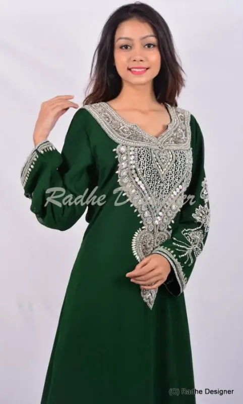 Picture of Radhe Designer Blue Georgette Kaftan Dress for Women - Y763