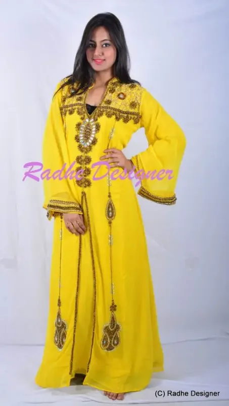 Picture of Radhe Designer Purple Georgette Kaftan Dress for Women - Y194