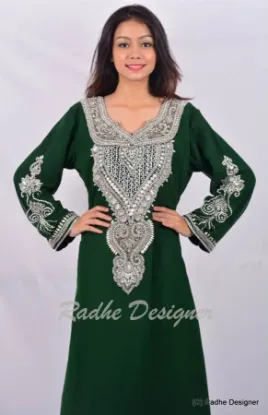 Picture of elegant modern fancy jilbab arabian for women design ,a