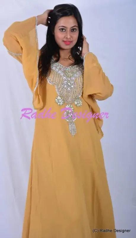 Picture of Radhe Designer Multicolor Georgette Kaftan Dress for Women - Y213