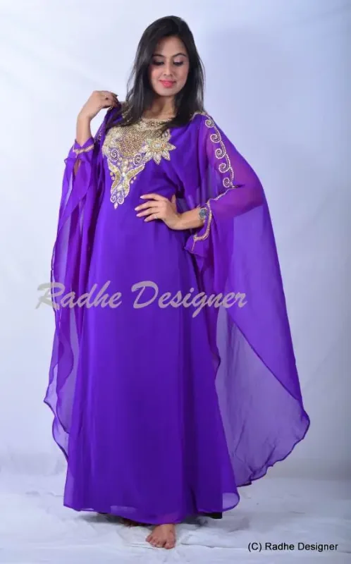 Picture of Radhe Designer Pink Cotton Kaftan Dress for Women - Y973