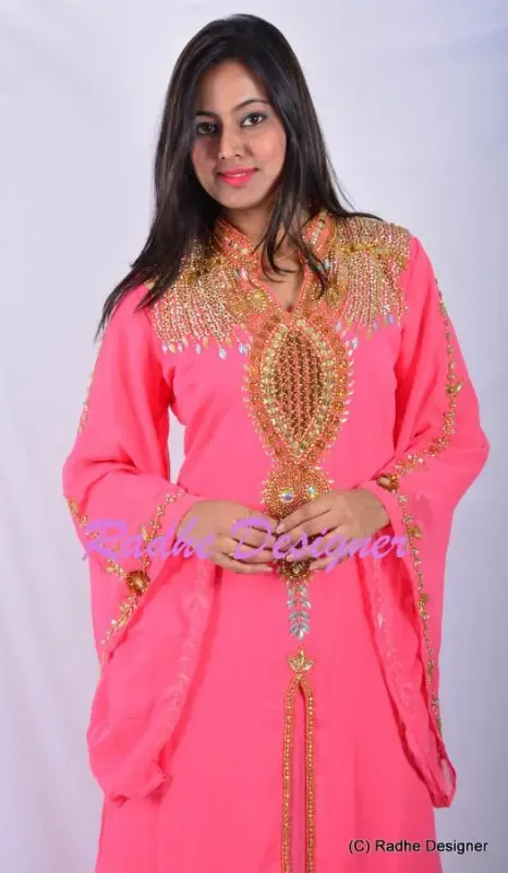 Picture of Radhe Designer Multicolor Georgette Kaftan Dress for Women - Y162