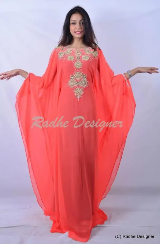 Picture of Radhe Designer Multicolor Georgette Kaftan Dress for Women - Y846