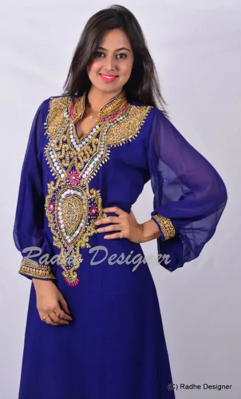 Picture of Radhe Designer Pink Cotton Kaftan Dress for Women - Y820