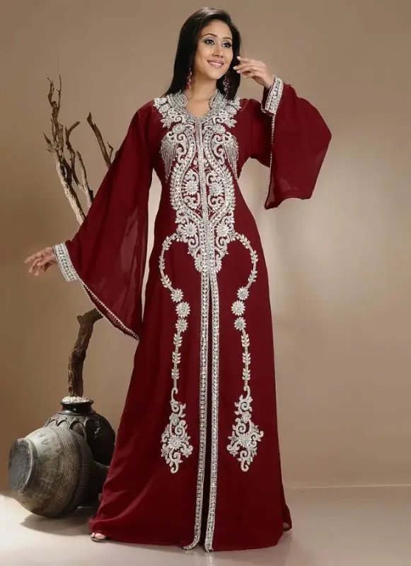 Picture of Radhe Designer Black Georgette Kaftan Dress for Women - F10385